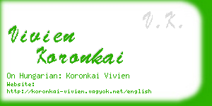 vivien koronkai business card